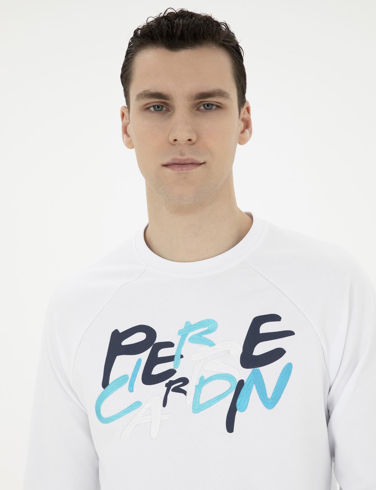 Beyaz Regular Fit Sweatshirt - 50285538016