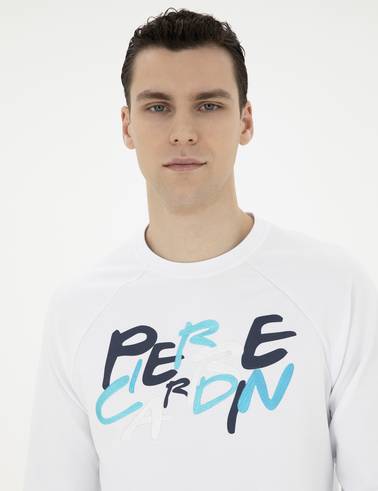 Beyaz Regular Fit Sweatshirt
