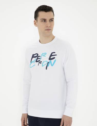 Beyaz Regular Fit Sweatshirt