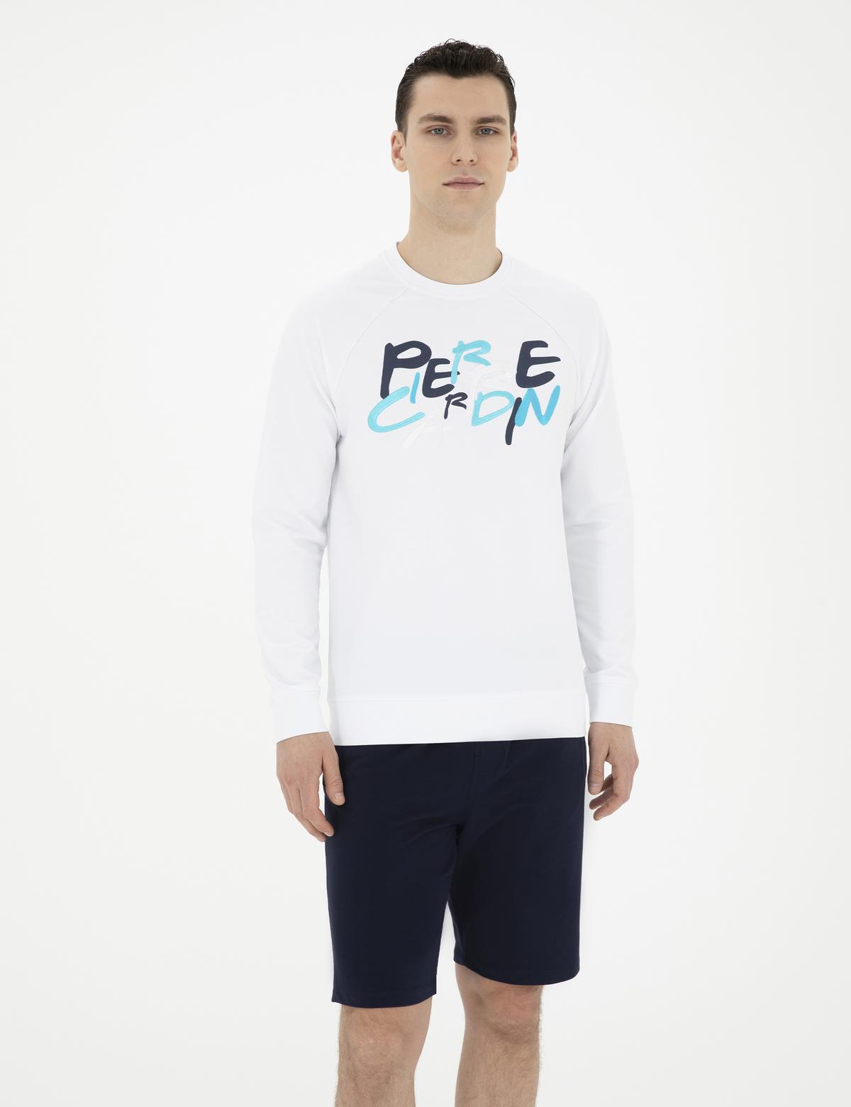 Beyaz Regular Fit Sweatshirt