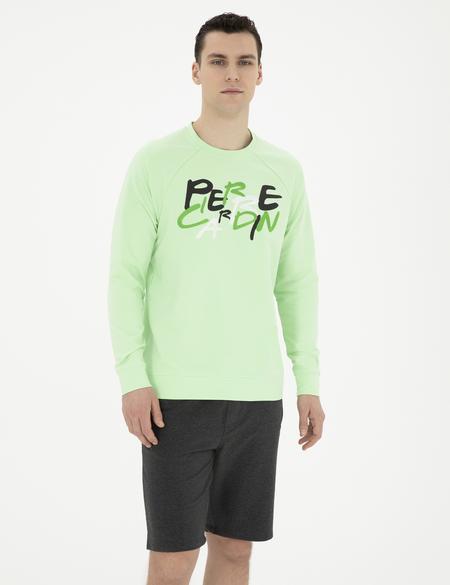 Fıstık Yeşili Regular Fit Sweatshirt - 50285538026