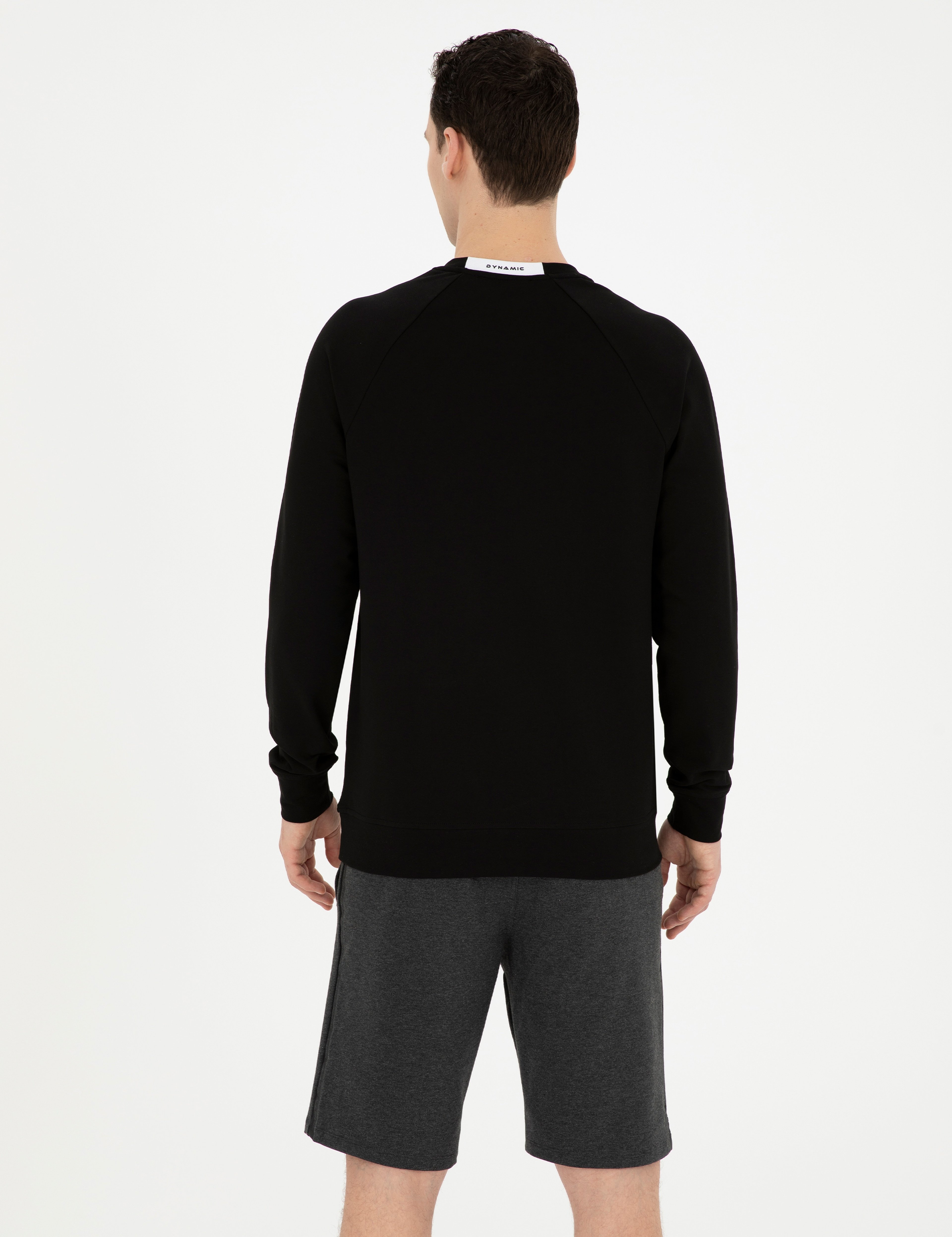 Siyah Regular Fit Sweatshirt - Image 5