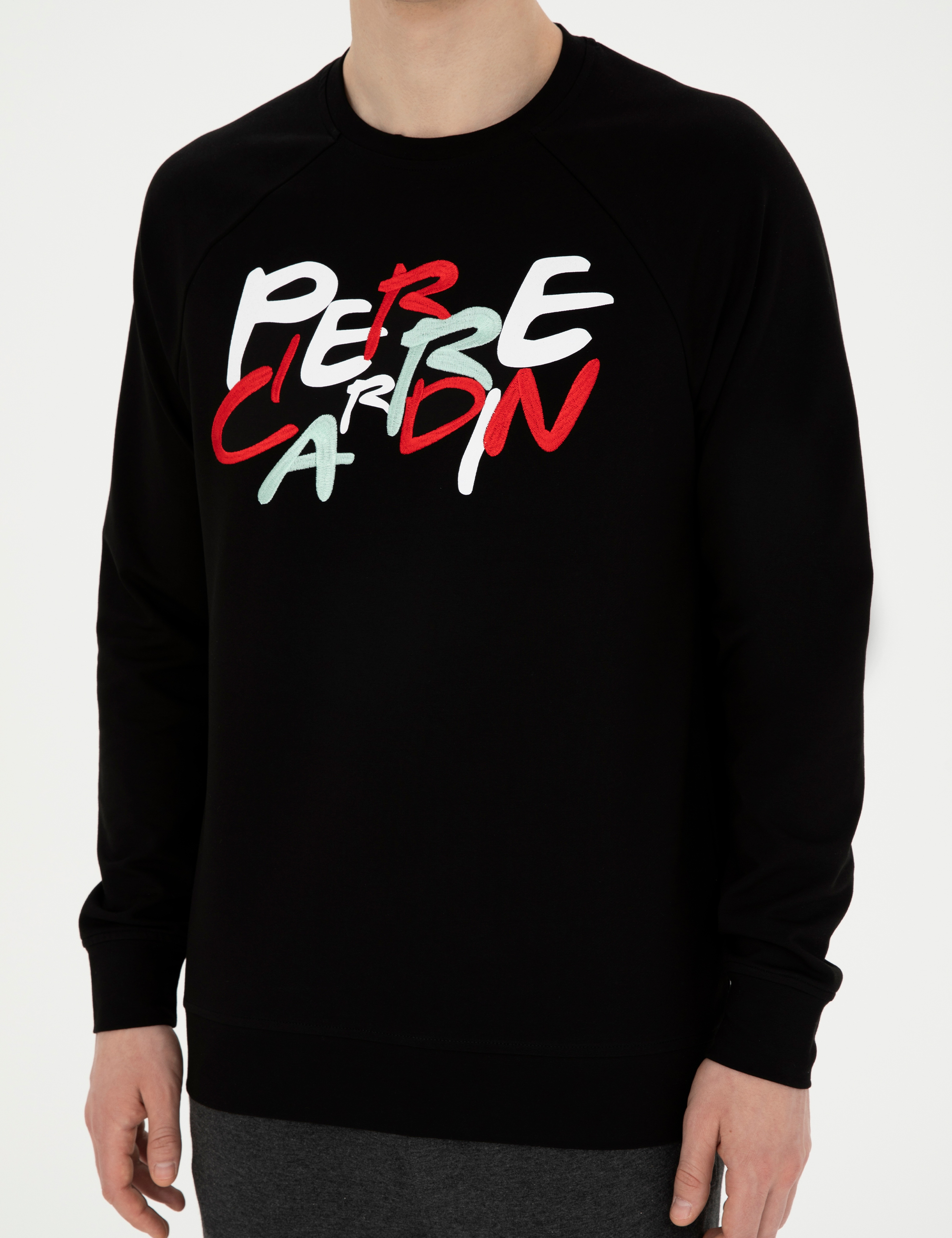 Siyah Regular Fit Sweatshirt - Image 6