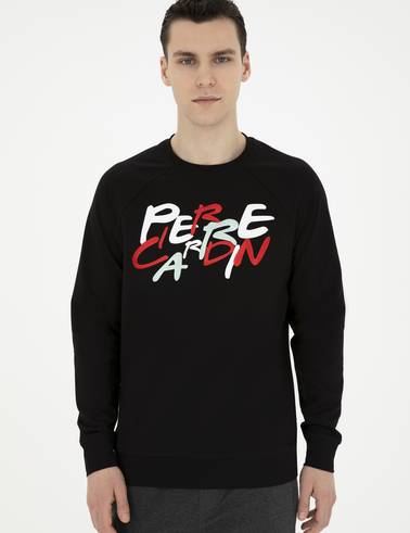 Siyah Regular Fit Sweatshirt