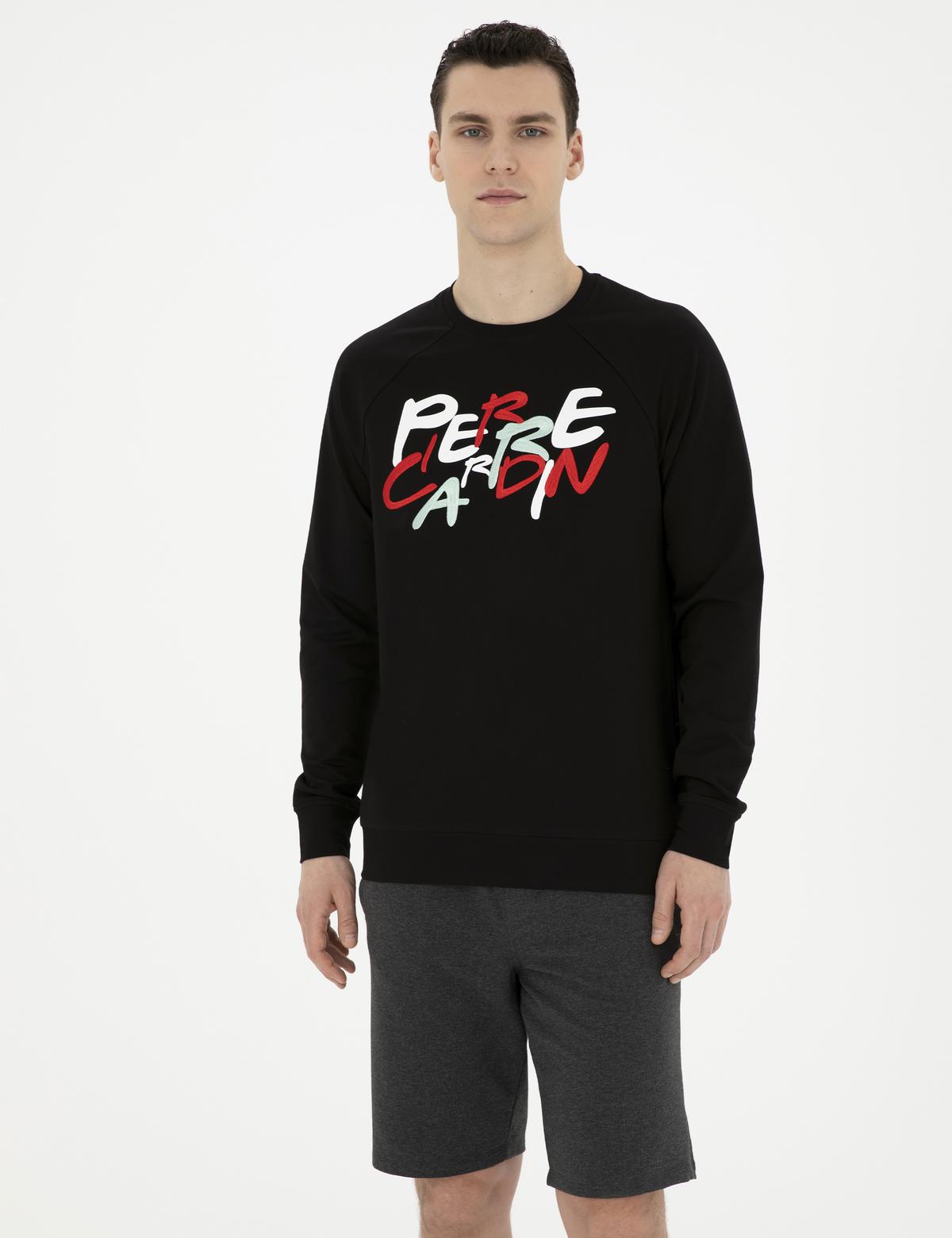 Siyah Regular Fit Sweatshirt
