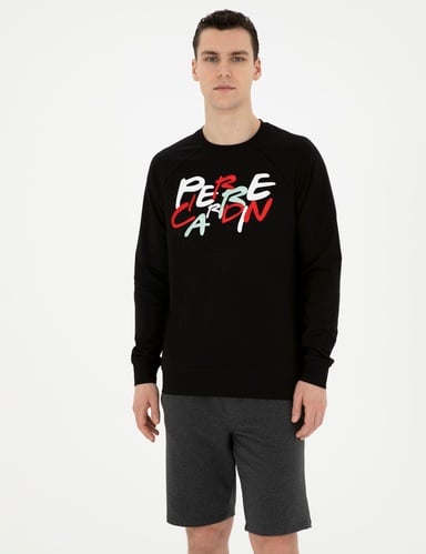 Siyah Regular Fit Sweatshirt
