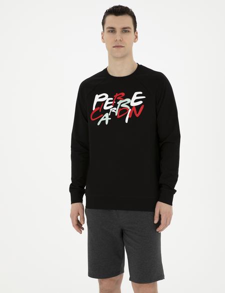 Siyah Regular Fit Sweatshirt - 50285538035