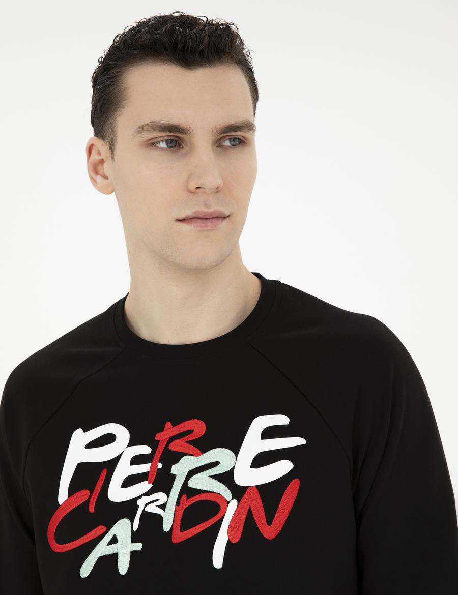 Siyah Regular Fit Sweatshirt