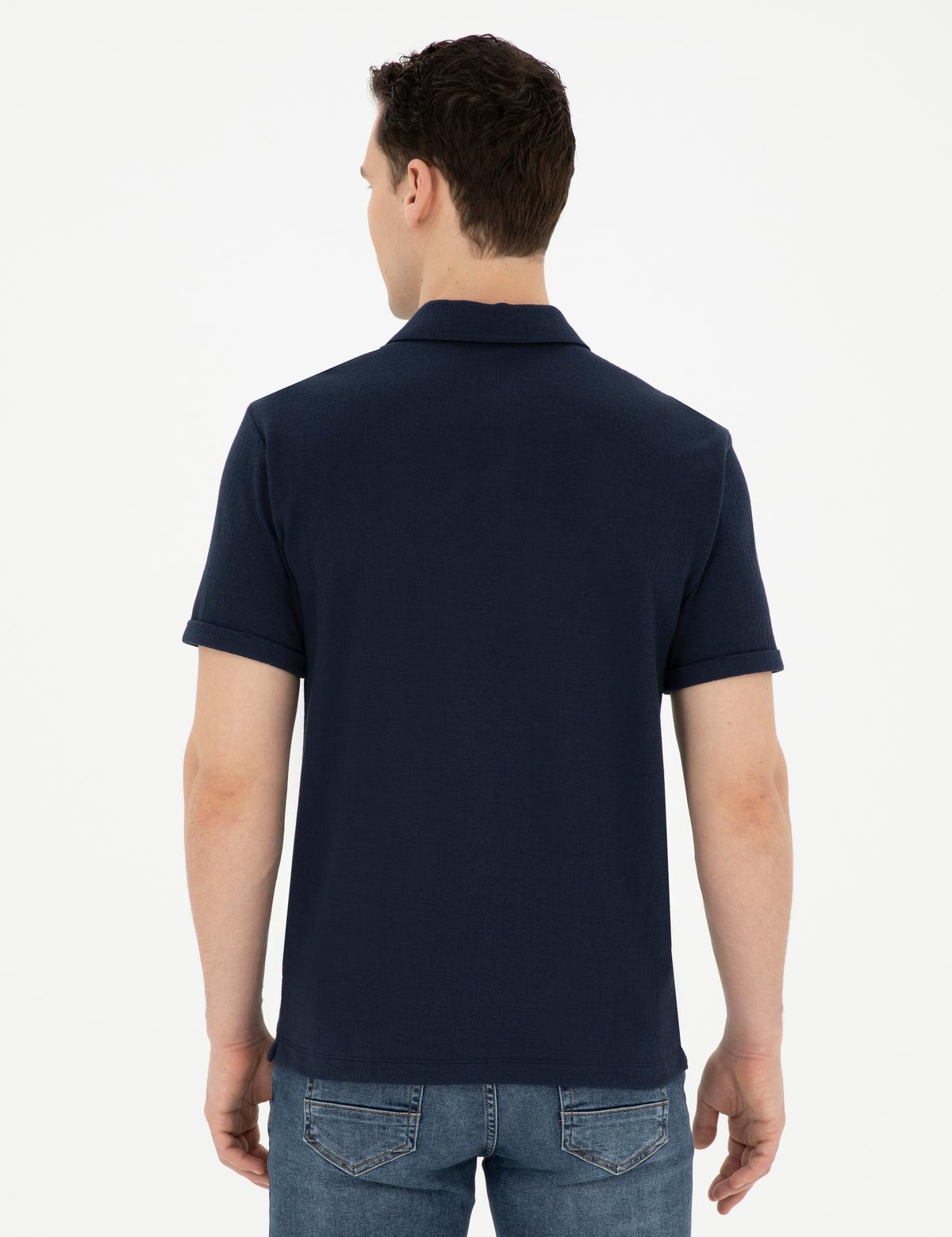 Lacivert Slim Fit Tişört - 50292609007