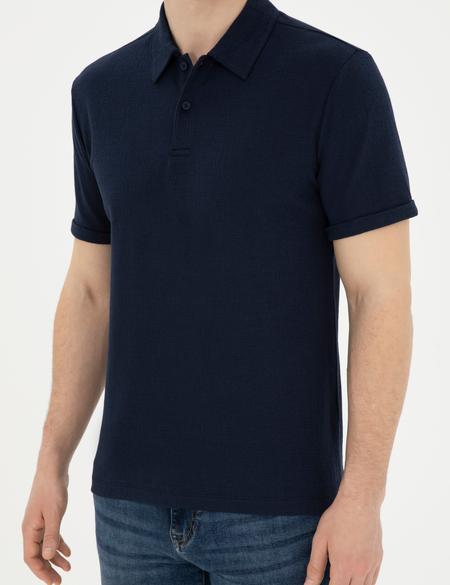 Lacivert Slim Fit Tişört - 50292609007