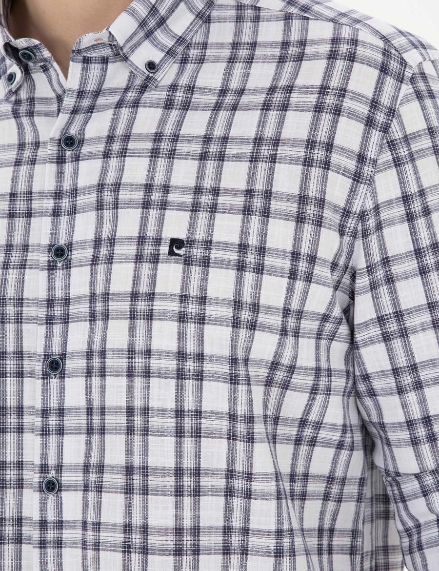 Lacivert Regular Fit Uzun Kollu Gömlek