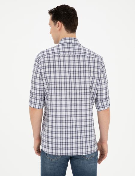 Lacivert Regular Fit Uzun Kollu Gömlek - 50284266016