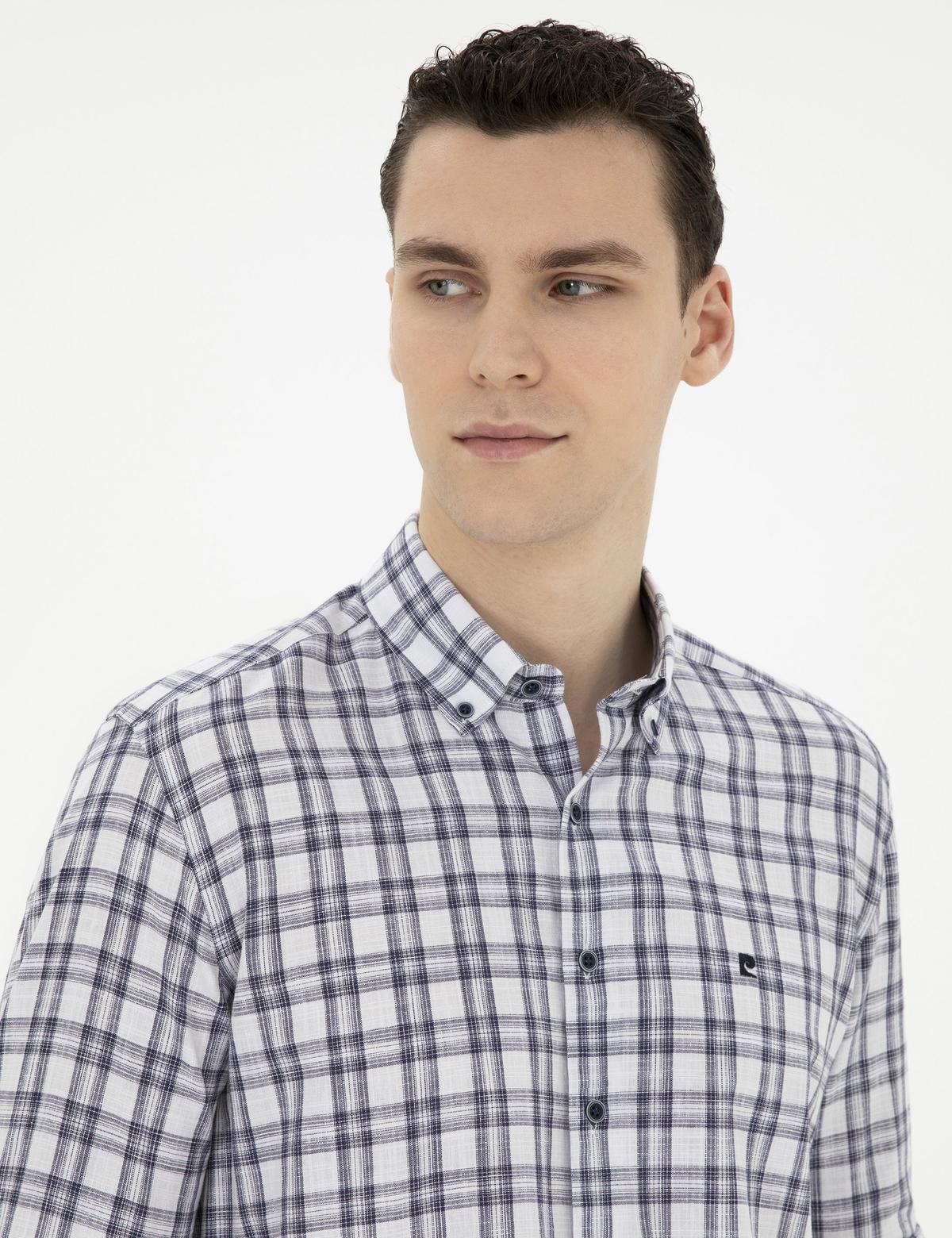 Lacivert Regular Fit Uzun Kollu Gömlek - 50284266016