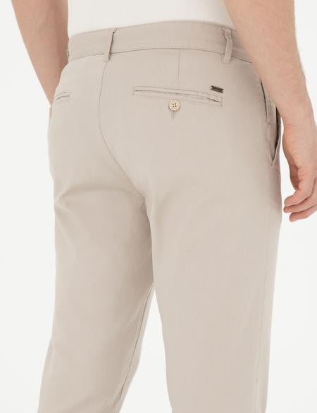 Bej Slim Fit Kanvas Pantolon - 50289194095