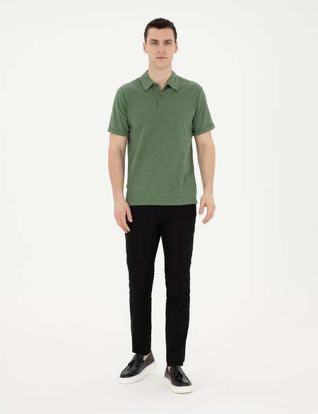 Siyah Slim Fit Kanvas Pantolon - 50289196137