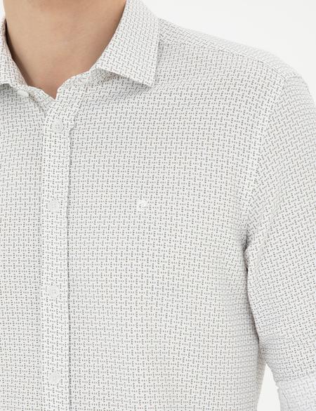 Yeşil Slim Fit Uzun Kollu Gömlek - 50284364011