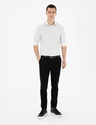 Yeşil Slim Fit Uzun Kollu Gömlek