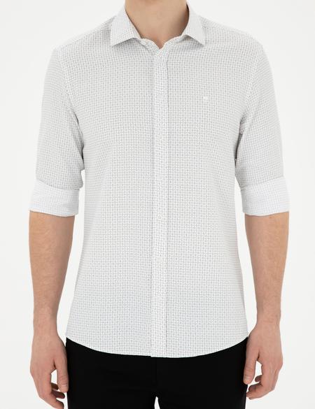 Yeşil Slim Fit Uzun Kollu Gömlek - 50284364011