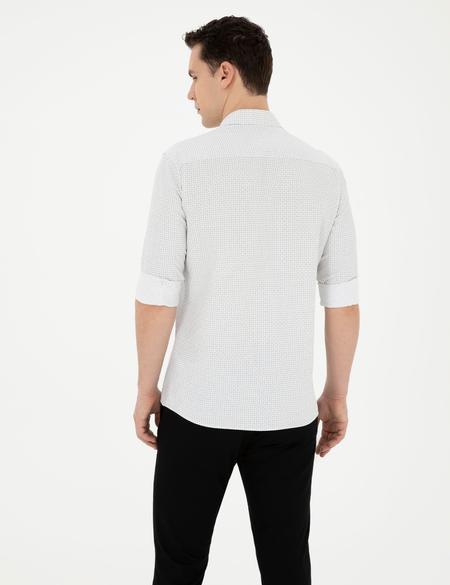 Yeşil Slim Fit Uzun Kollu Gömlek - 50284364011