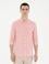 Pembe Keten Karışımlı Regular Fit Uzun Kollu Gömlek