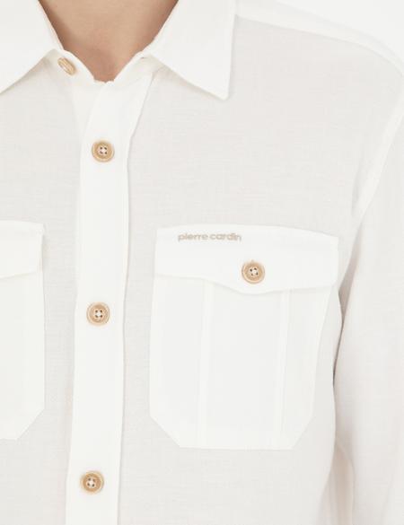 Bej Comfort Fit Uzun Kollu Gömlek - 50288044013