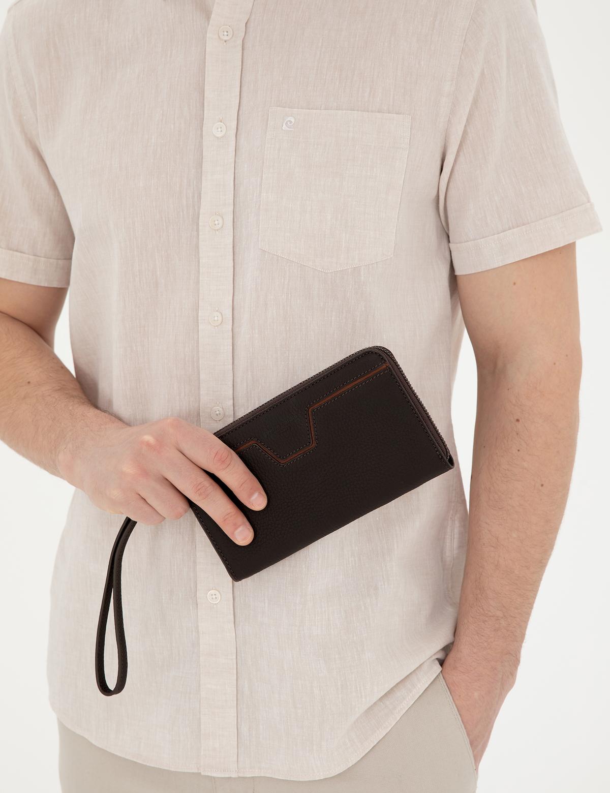 Erkek Kahverengi Deri Cüzdan - 50294319001