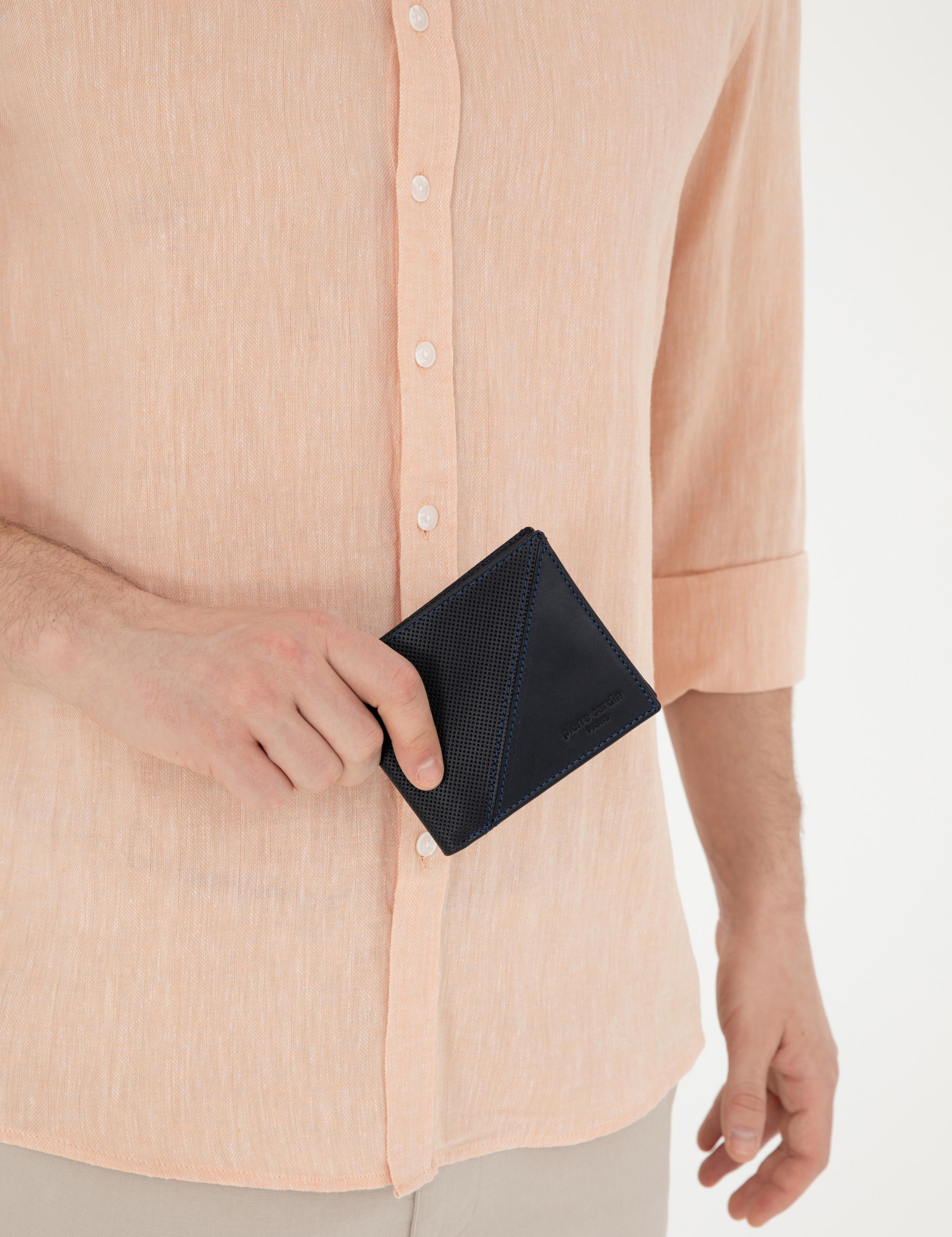 Erkek Lacivert Deri Cüzdan