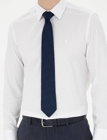 Beyaz Slim Fit Klasik Gömlek