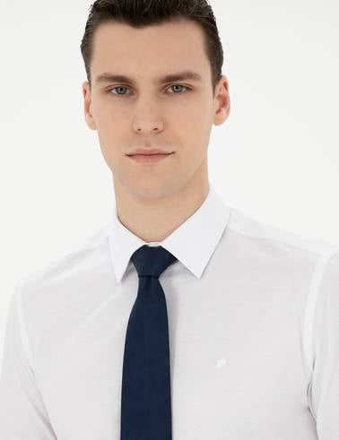 Beyaz Slim Fit Klasik Gömlek