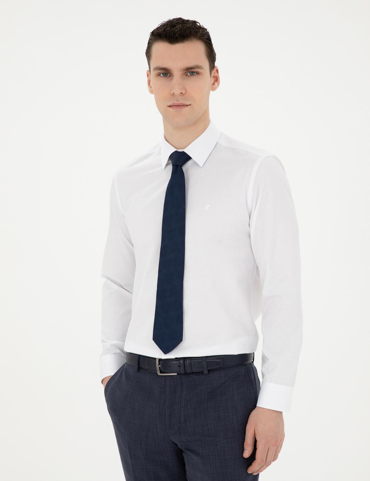 Beyaz Slim Fit Klasik Gömlek