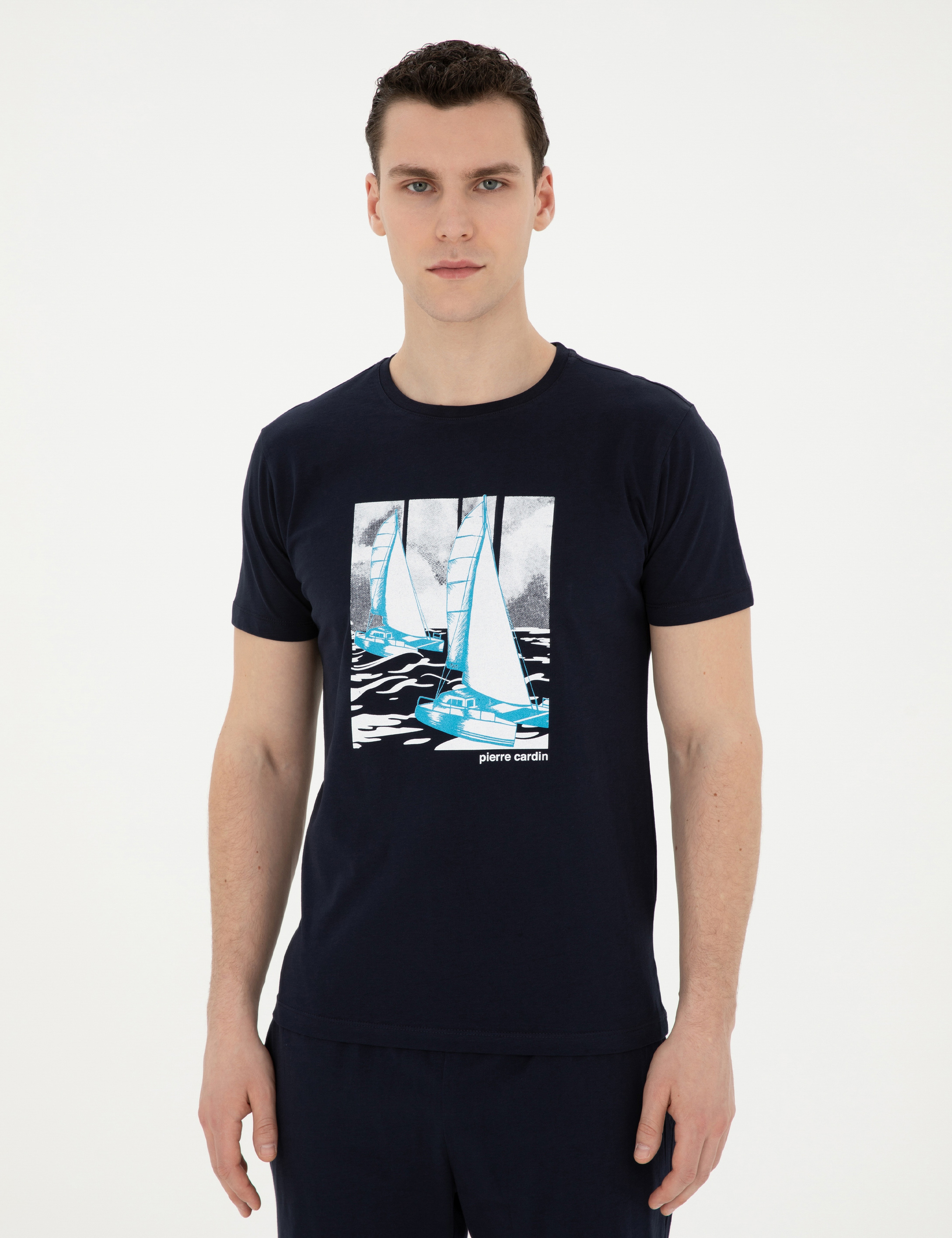Lacivert Kısakol Şortlu Pijama Takımı - Image 3