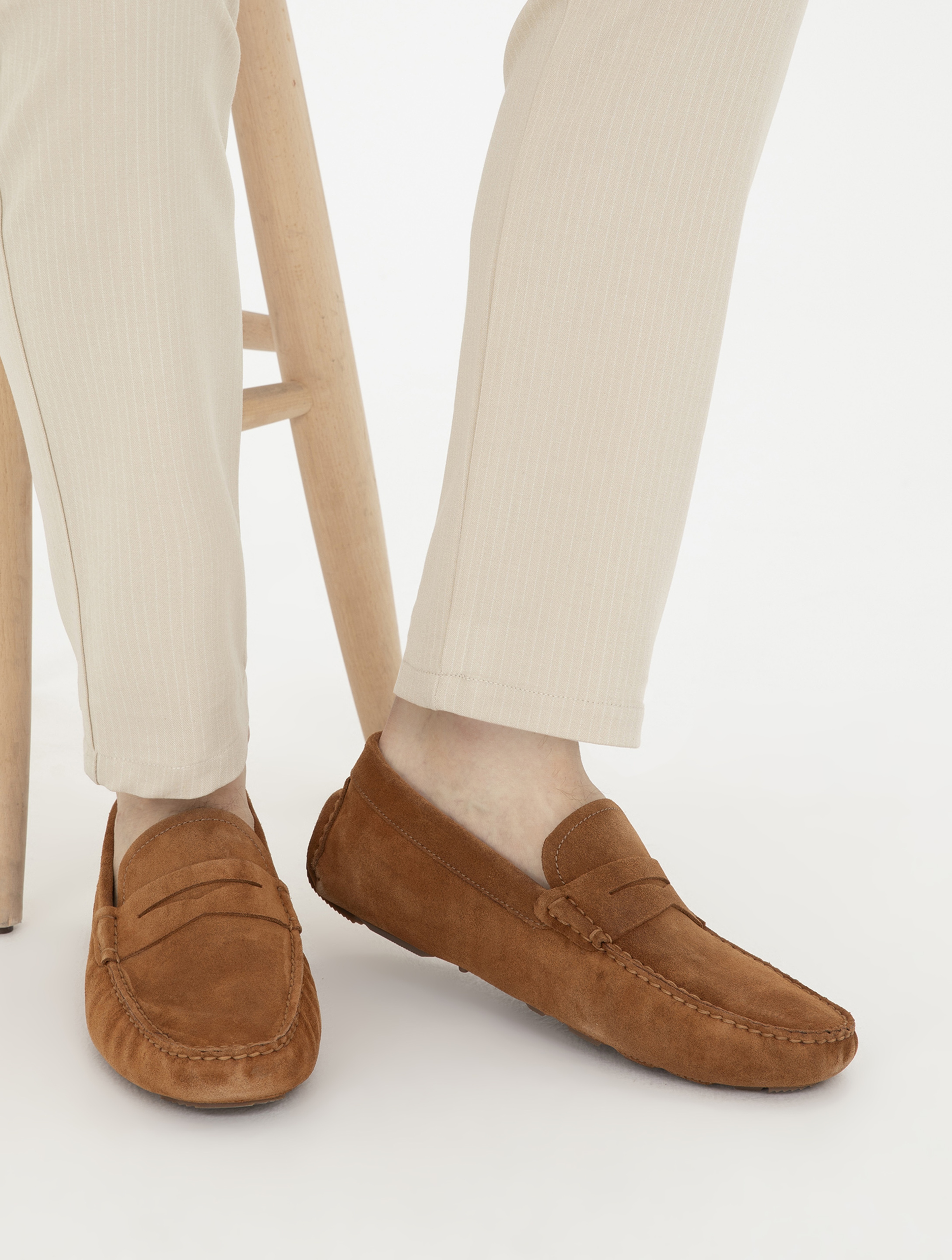 Taba %100 Deri Loafer Ayakkabı - Image 2