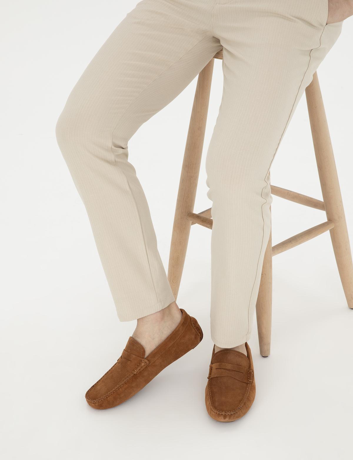 Taba %100 Deri Loafer Ayakkabı - 50288705029