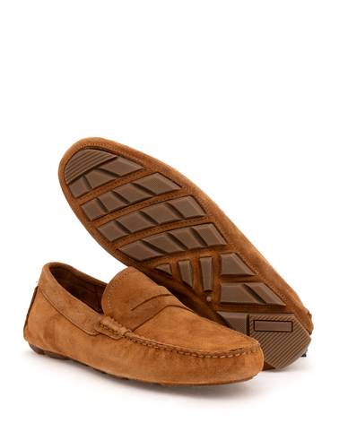 Taba %100 Deri Loafer Ayakkabı
