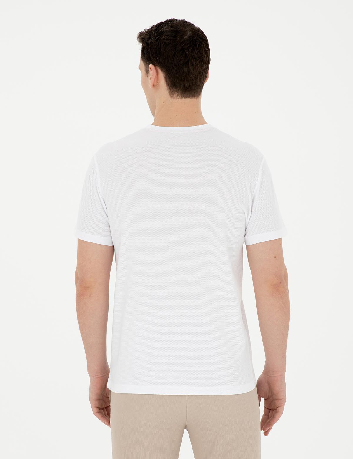 Beyaz Slim Fit Tişört - 50280942016