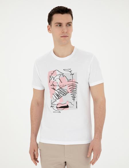 Beyaz Slim Fit Tişört - 50280942016