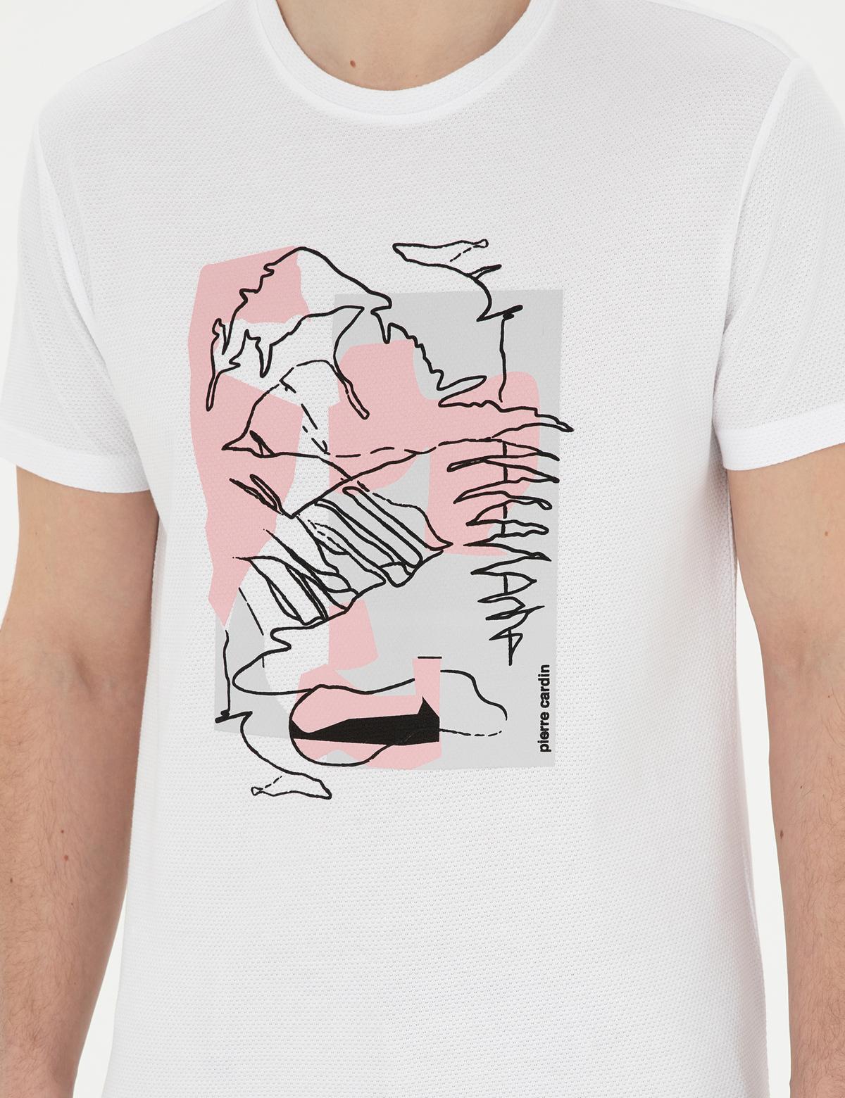 Beyaz Slim Fit Tişört - 50280942016