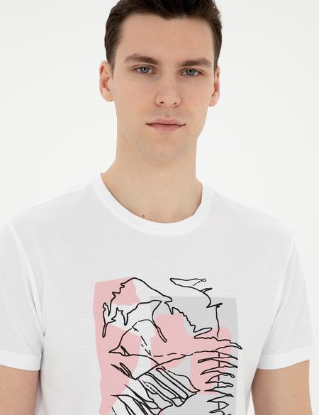 Beyaz Slim Fit Tişört - 50280942016