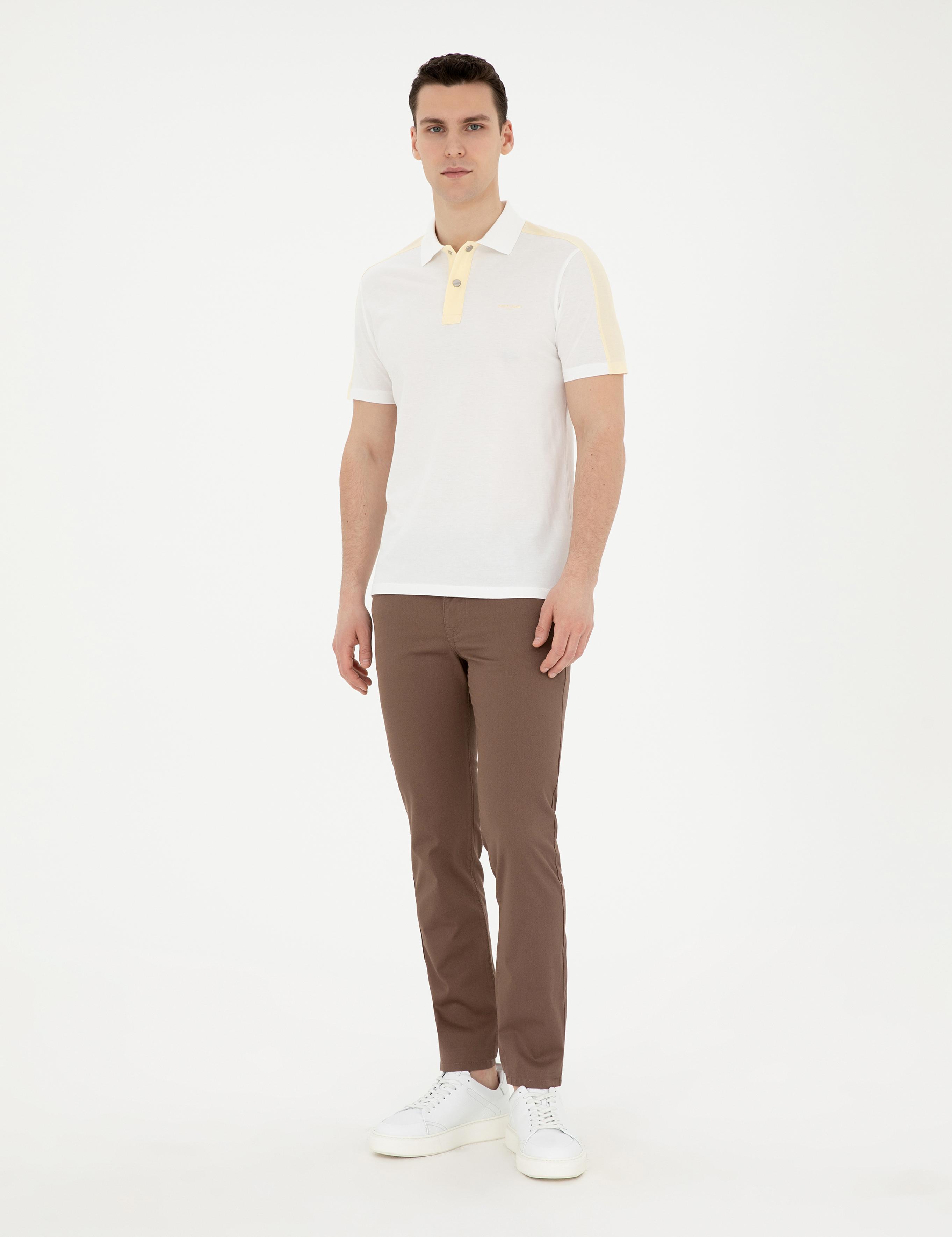 Krem Slim Fit Tişört