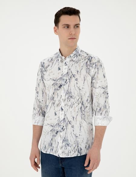 Açık Mavi Regular Fit Uzun Kollu Gömlek - 50284239007