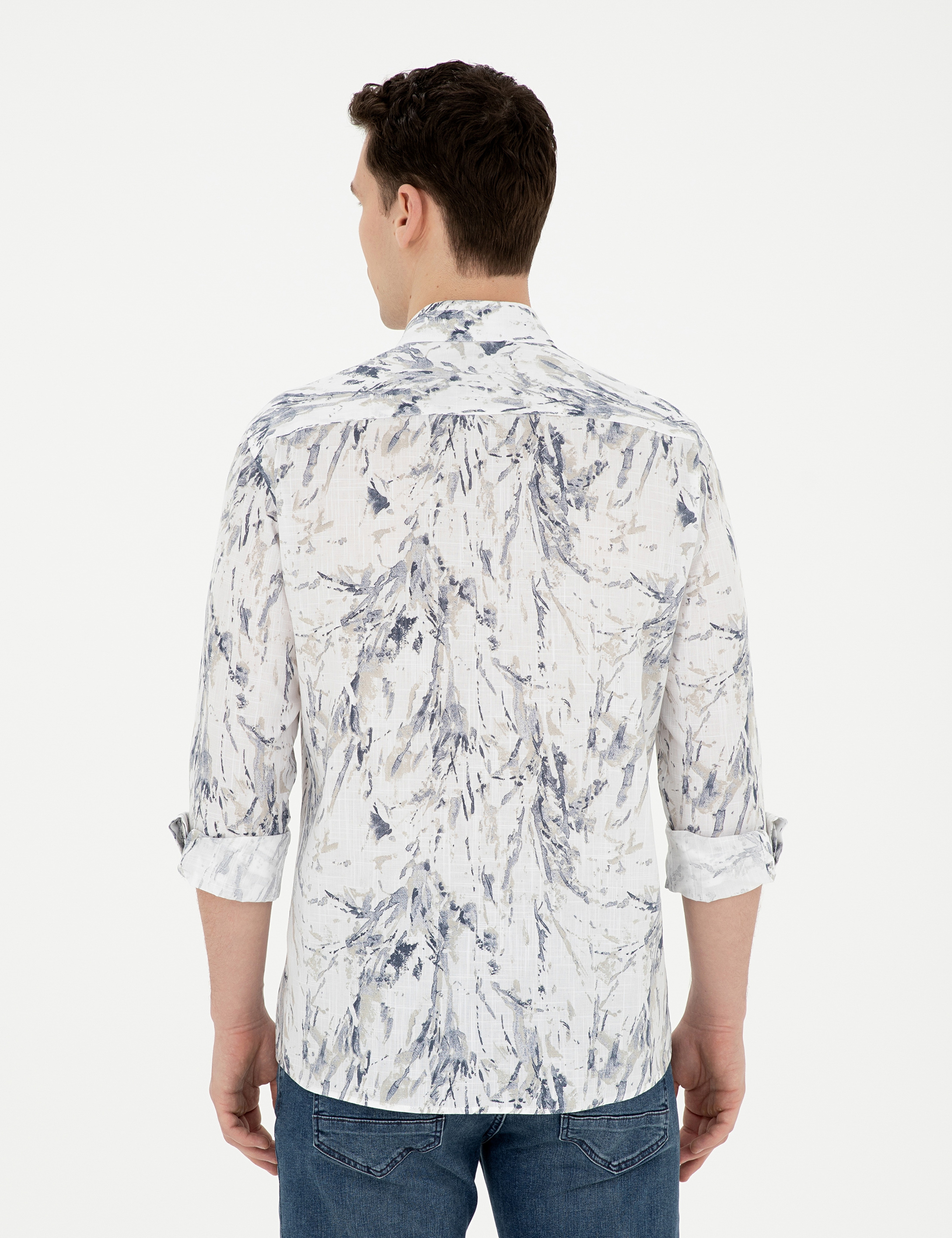 Açık Mavi Regular Fit Uzun Kollu Gömlek - Image 5