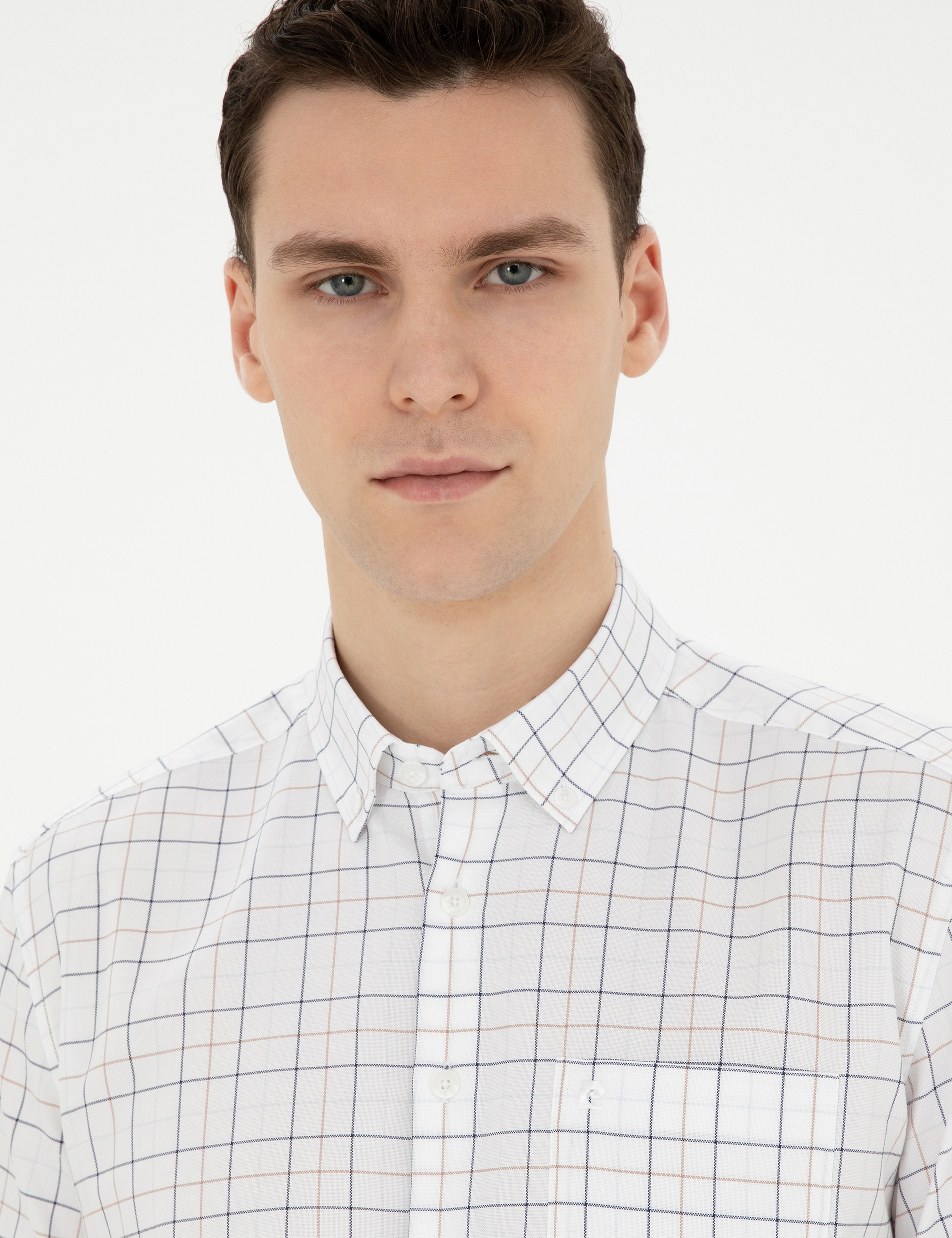Lacivert Regular Fit Kısa Kollu Gömlek - Image 2