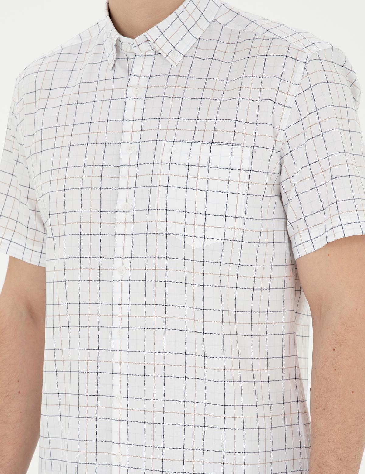 Lacivert Regular Fit Kısa Kollu Gömlek - 50288739007