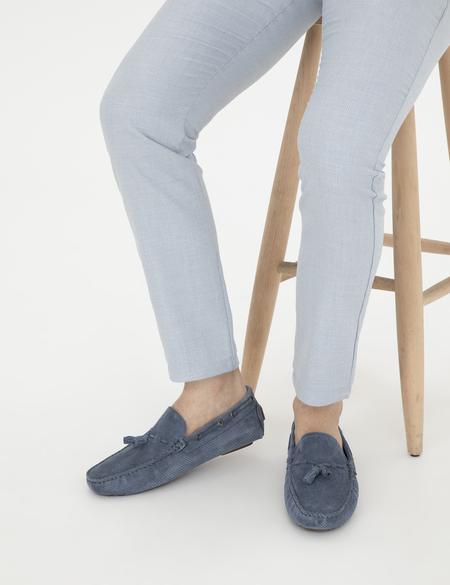 İndigo %100 Deri Loafer Ayakkabı - 50287200065