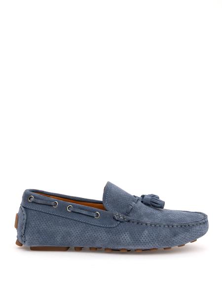 İndigo %100 Deri Loafer Ayakkabı - 50287200065