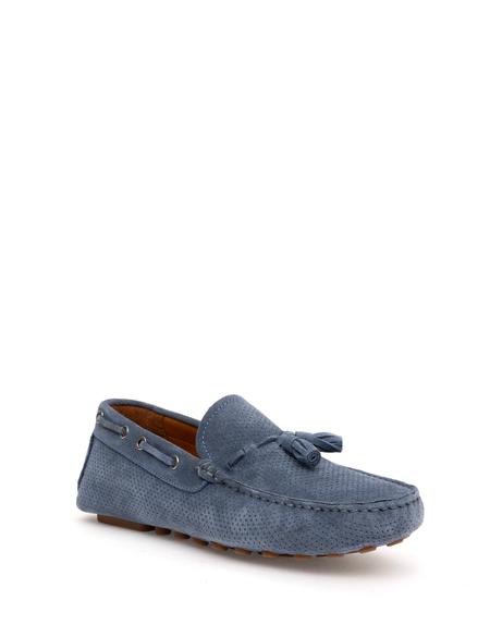 İndigo %100 Deri Loafer Ayakkabı - 50287200065