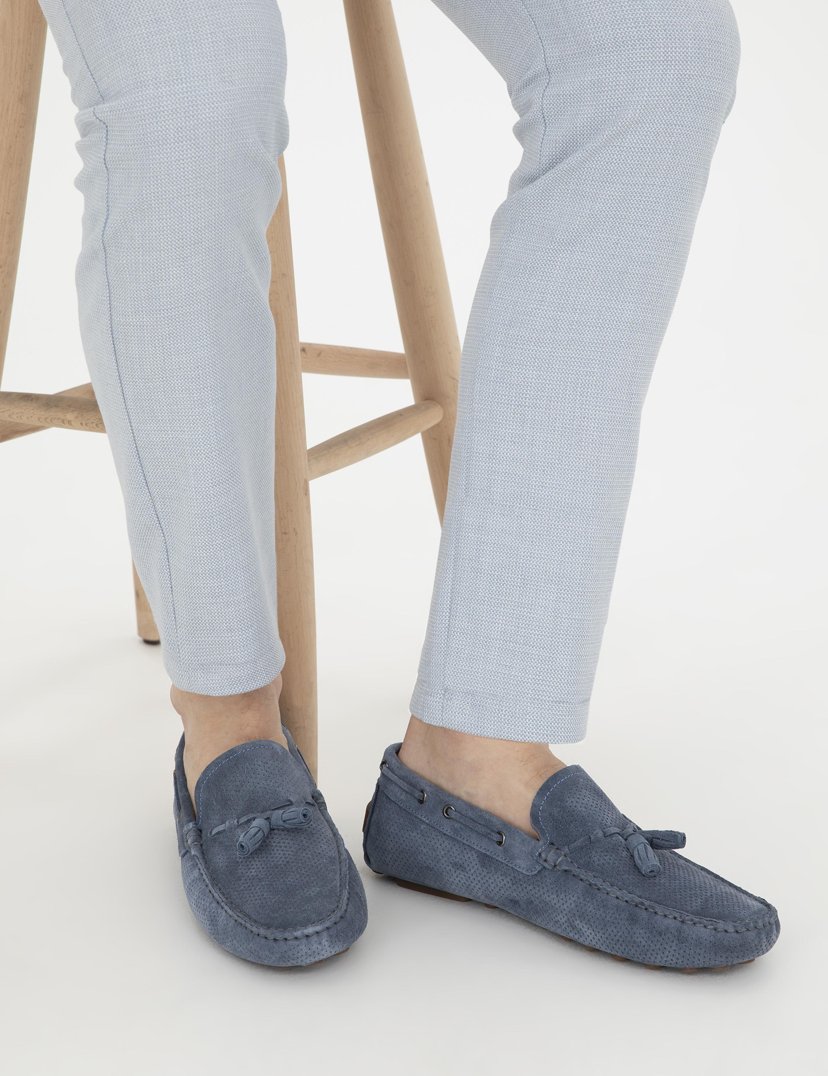 İndigo %100 Deri Loafer Ayakkabı