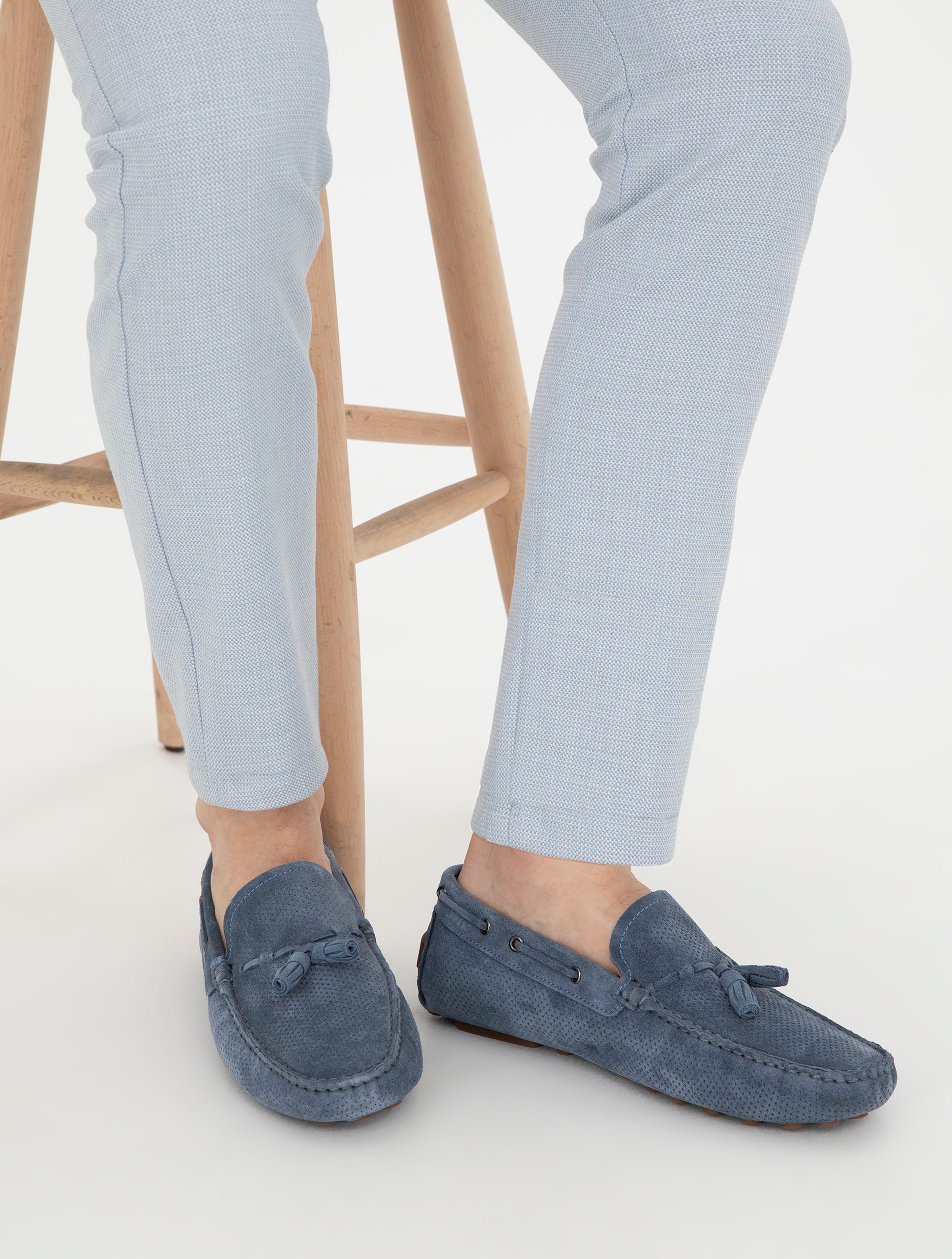 İndigo %100 Deri Loafer Ayakkabı - Image 6