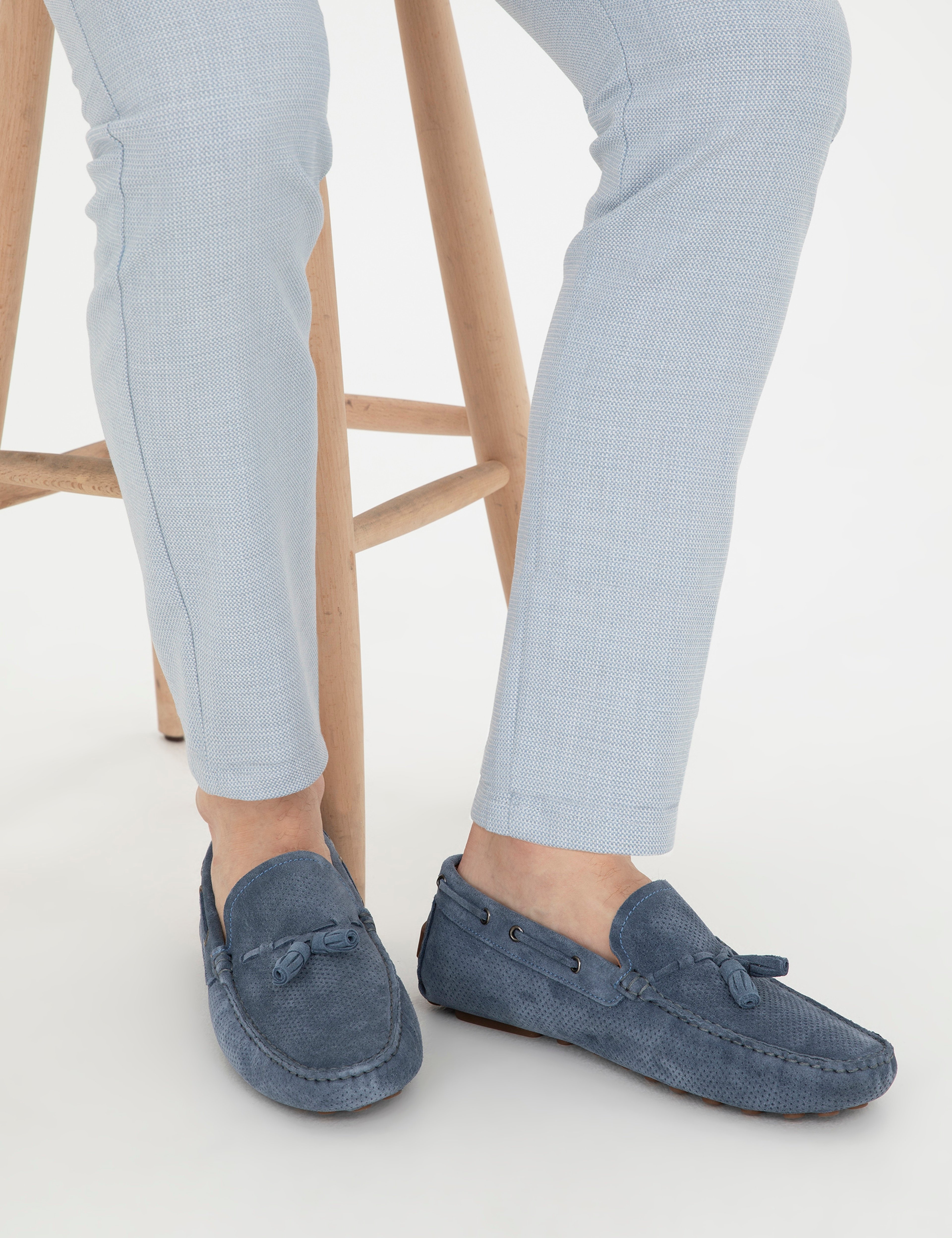 İndigo %100 Deri Loafer Ayakkabı