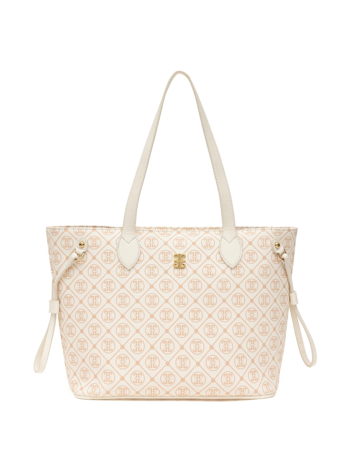 Ekru Omuz Çantası - 50297740005